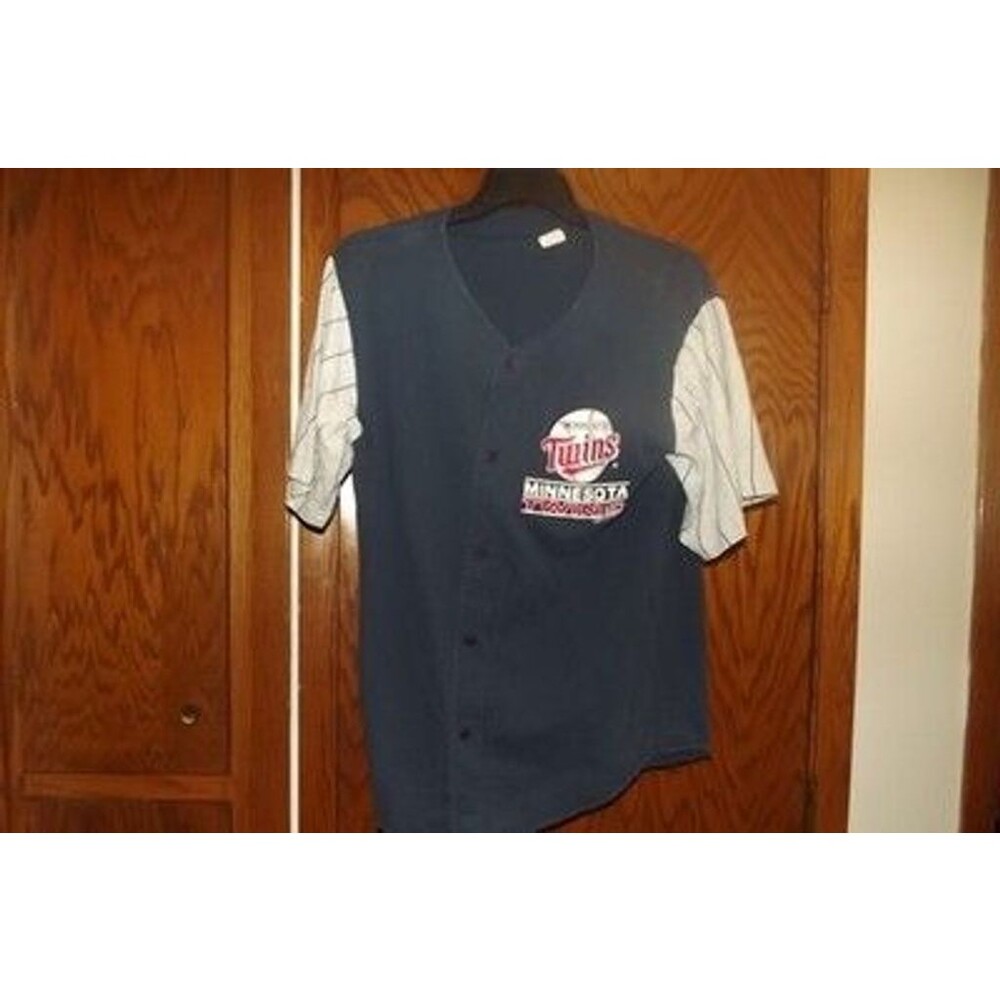Vintage 1993 Minnesota Twins Jersey Mens L Competitor MLB Button Up Baseball USA